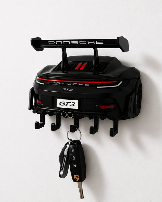 Black Porsche 911 GT3 RS Back Key Holder