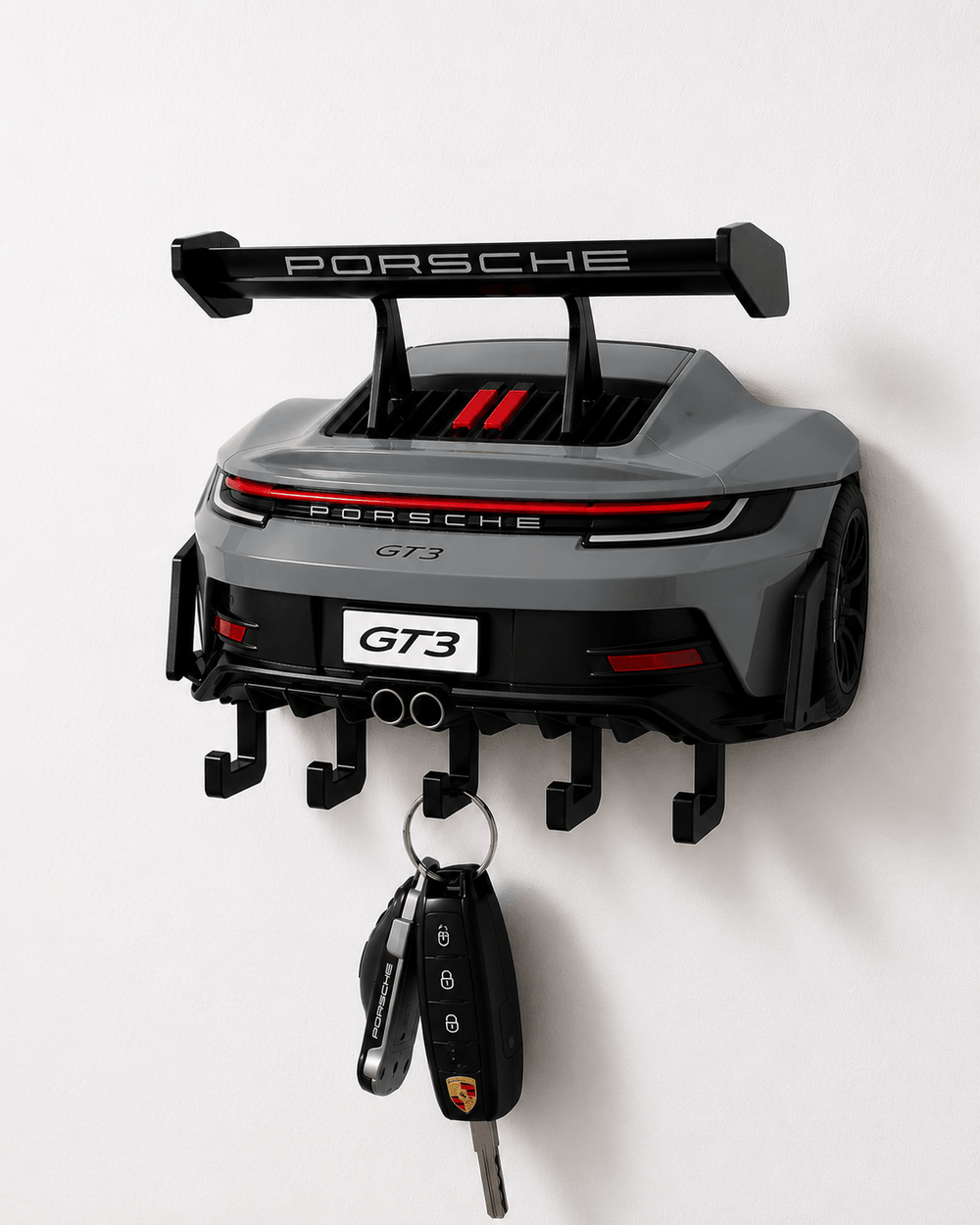 Gray Porsche 911 GT3 RS Back Key Holder