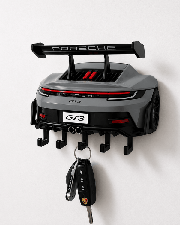 Gray Porsche 911 GT3 RS Back Key Holder
