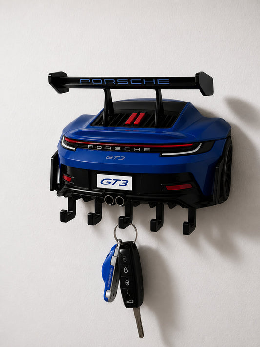 Blue Porsche 911 GT3 RS Back Key Holder